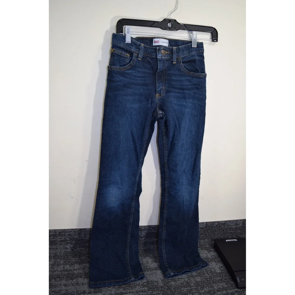 Wrangler Boys Classic Boot Slim Fit Blue Denim Jeans Size 12